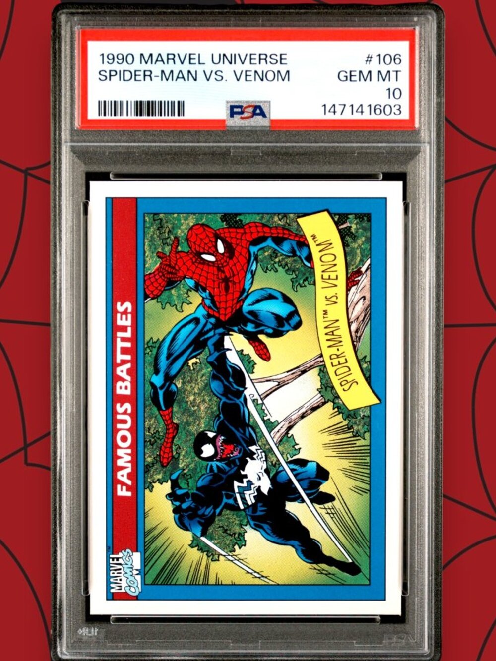 1990 Impel Marvel Universe Spider-Man vs. Venom #106 PSA 10